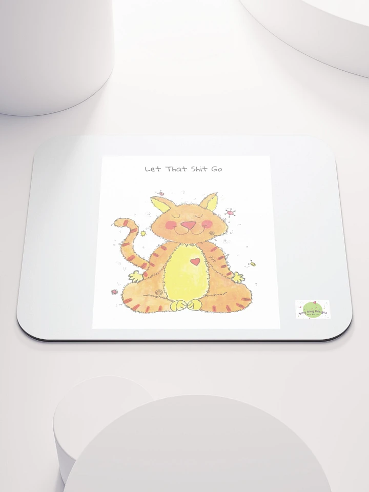 Ging Ging Meditating Cat Mouse Pad product image (1)
