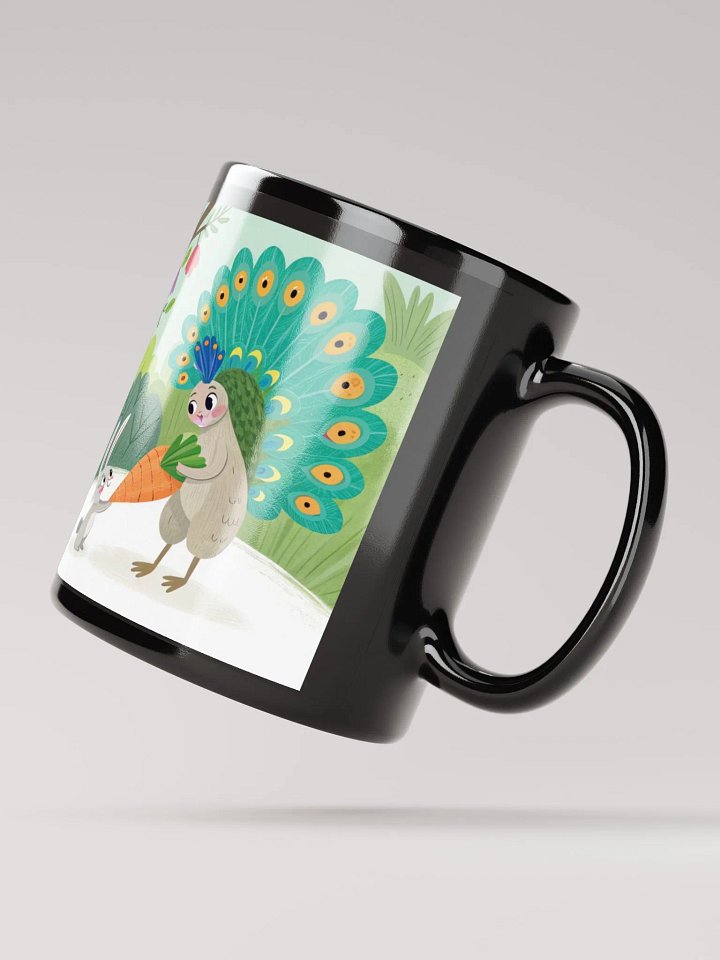 Playful Peacock and Rabbit Mug product image (3)