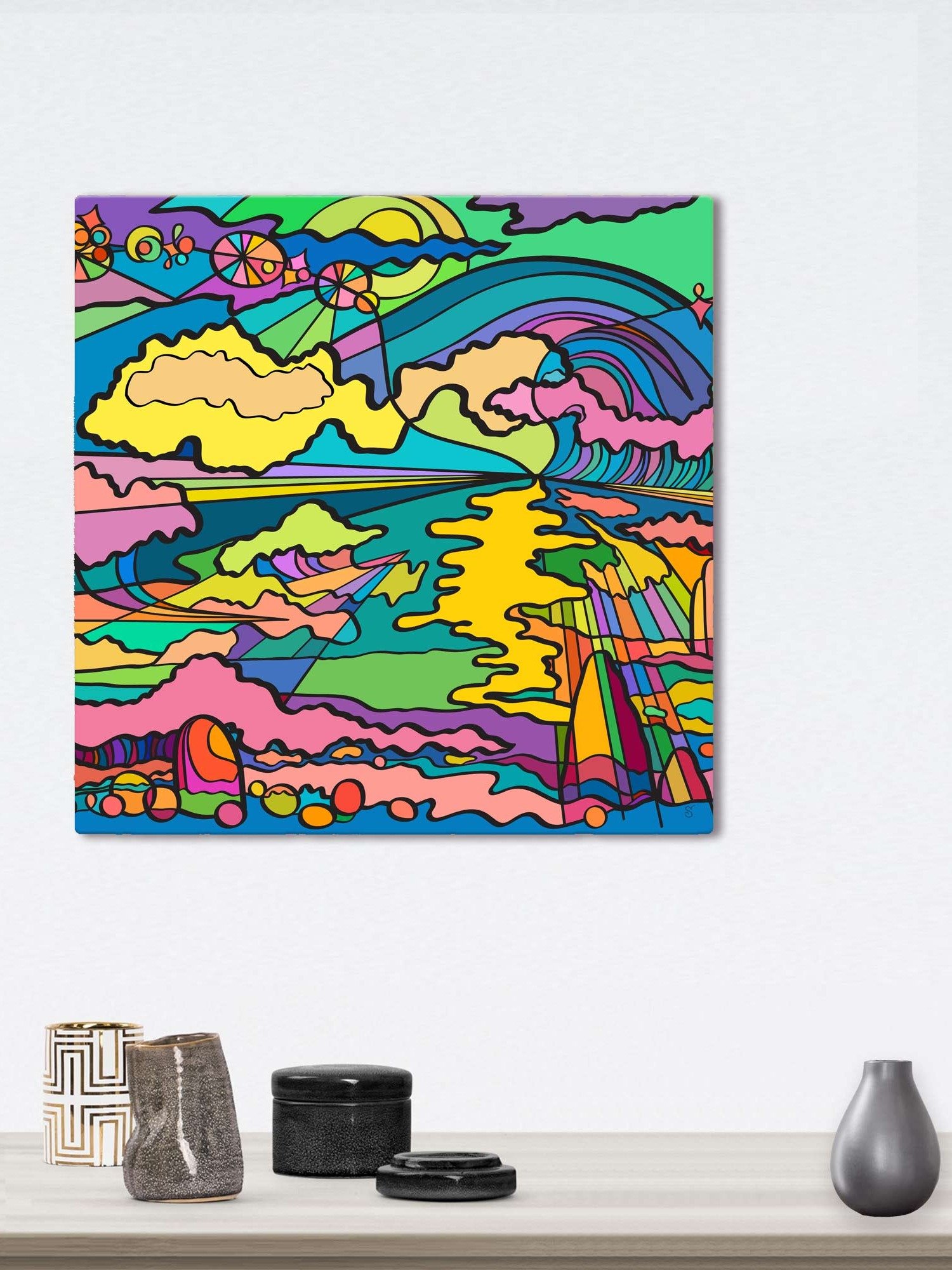Vibrant Canvas: A Blank Slate for Your Artistic Vision - Night Ocean product image (49)
