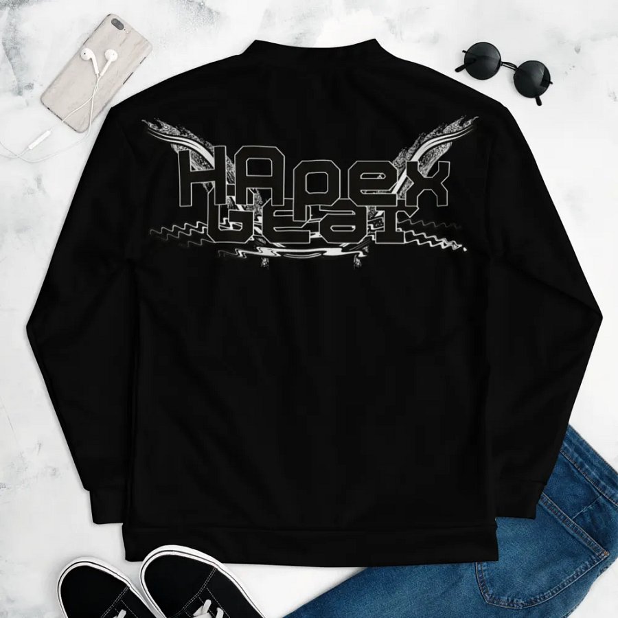 Bomber Jacket - Black - Black HApex Gear White Logo product image (9)