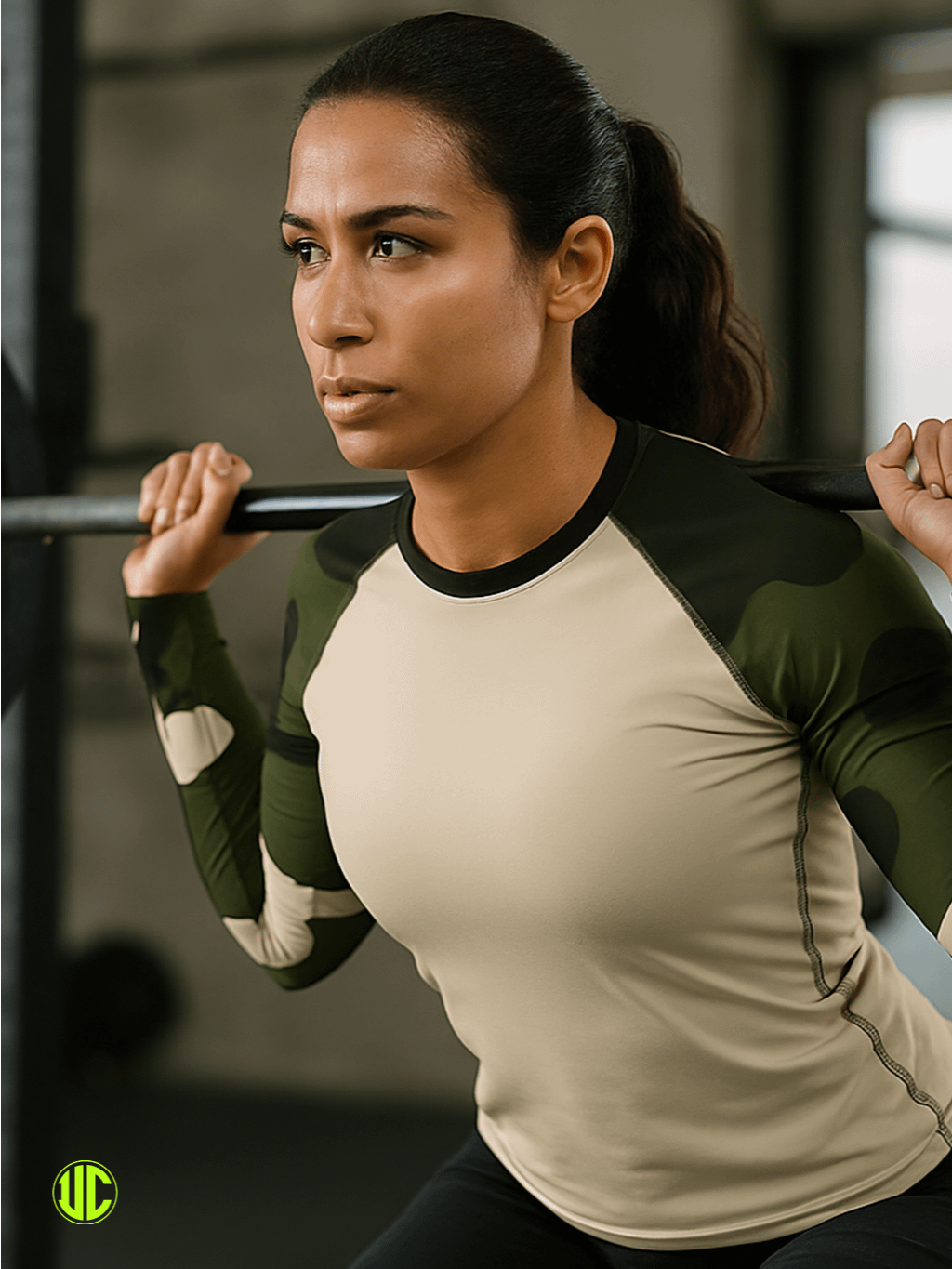 Becker's Modern Camo – Women’s Rash Guard product image (5)