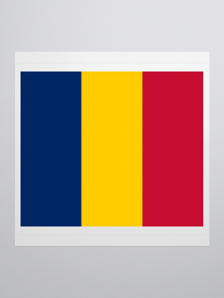 Chad Flag Sticker | Blue Yellow Red Design | Durable Vinyl | 3 Sizes product image (3)