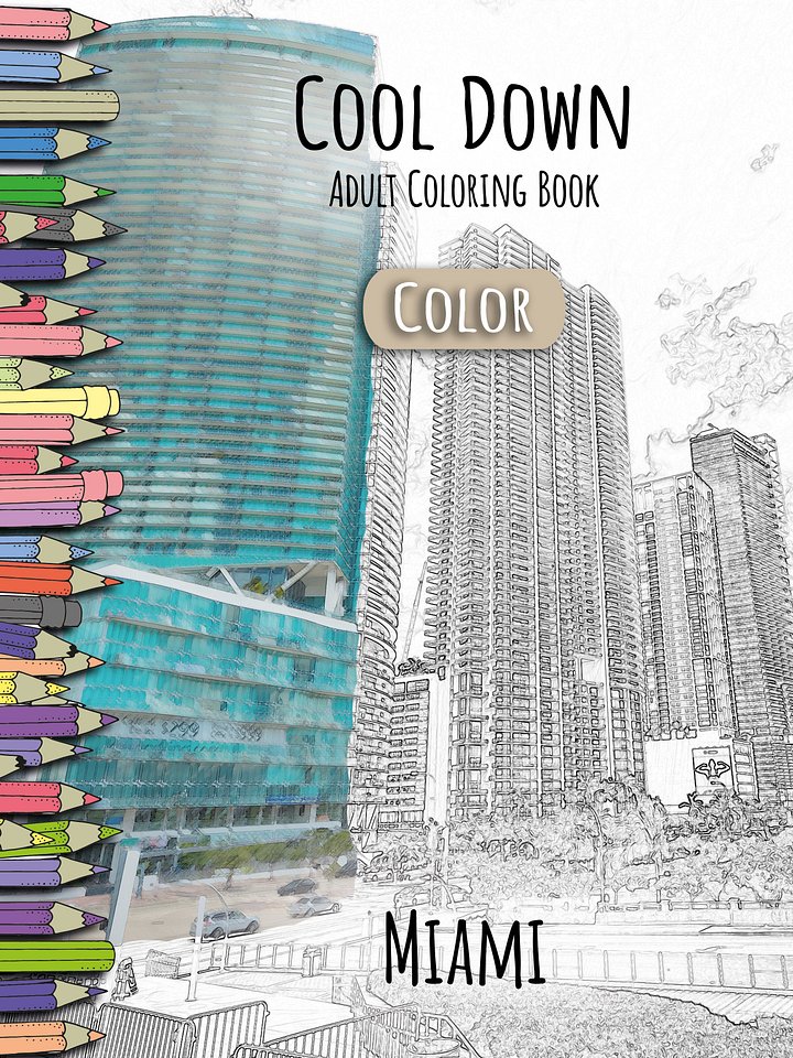 Cool Down [Color] | Adult Coloring Book: Miami product image (1)