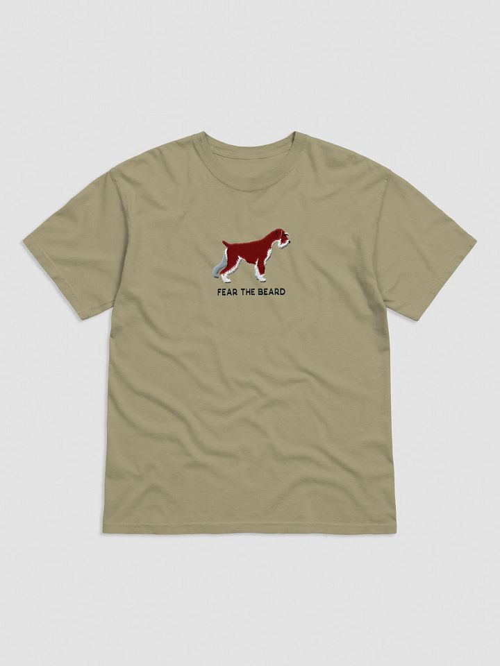 Fear the Beard T-Shirt(Embroidered) of a Standard Schnauzer(Chocolate) product image (1)