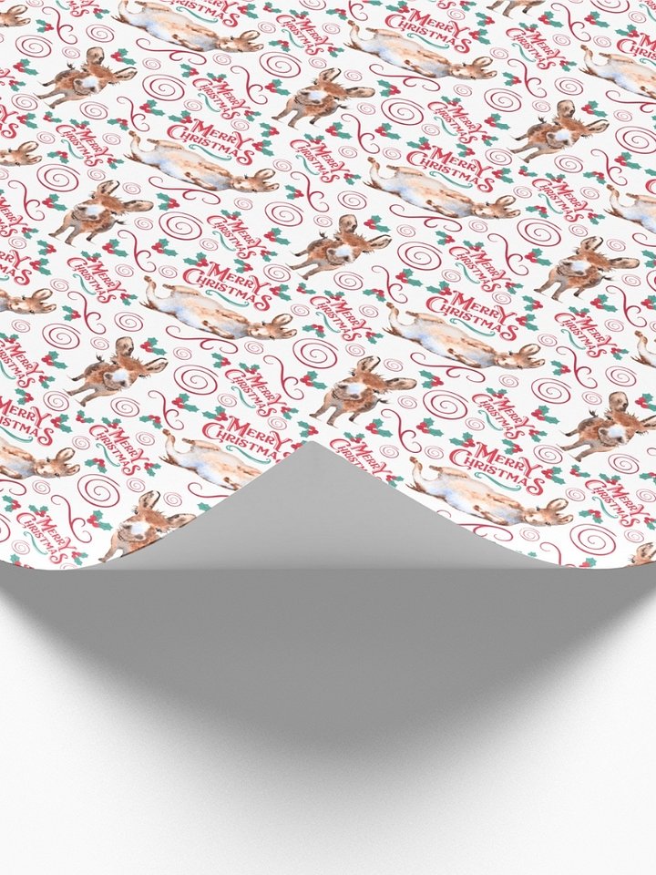 Donkey Merry Christmas Gift Wrapping Paper product image (2)