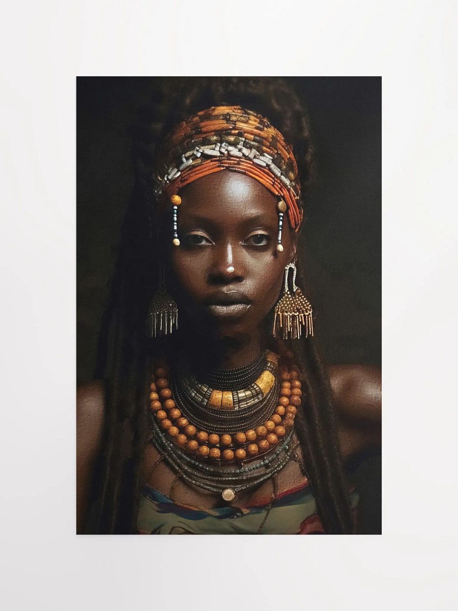 African Woman in Traditional Head Dress, Multi-Colored Jewelry Poster Print, Unframed product image (5)