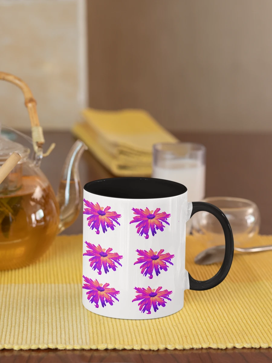 Abstract Pink Floating Daisy Flower Repeating Pattern Design Mug product image (1)
