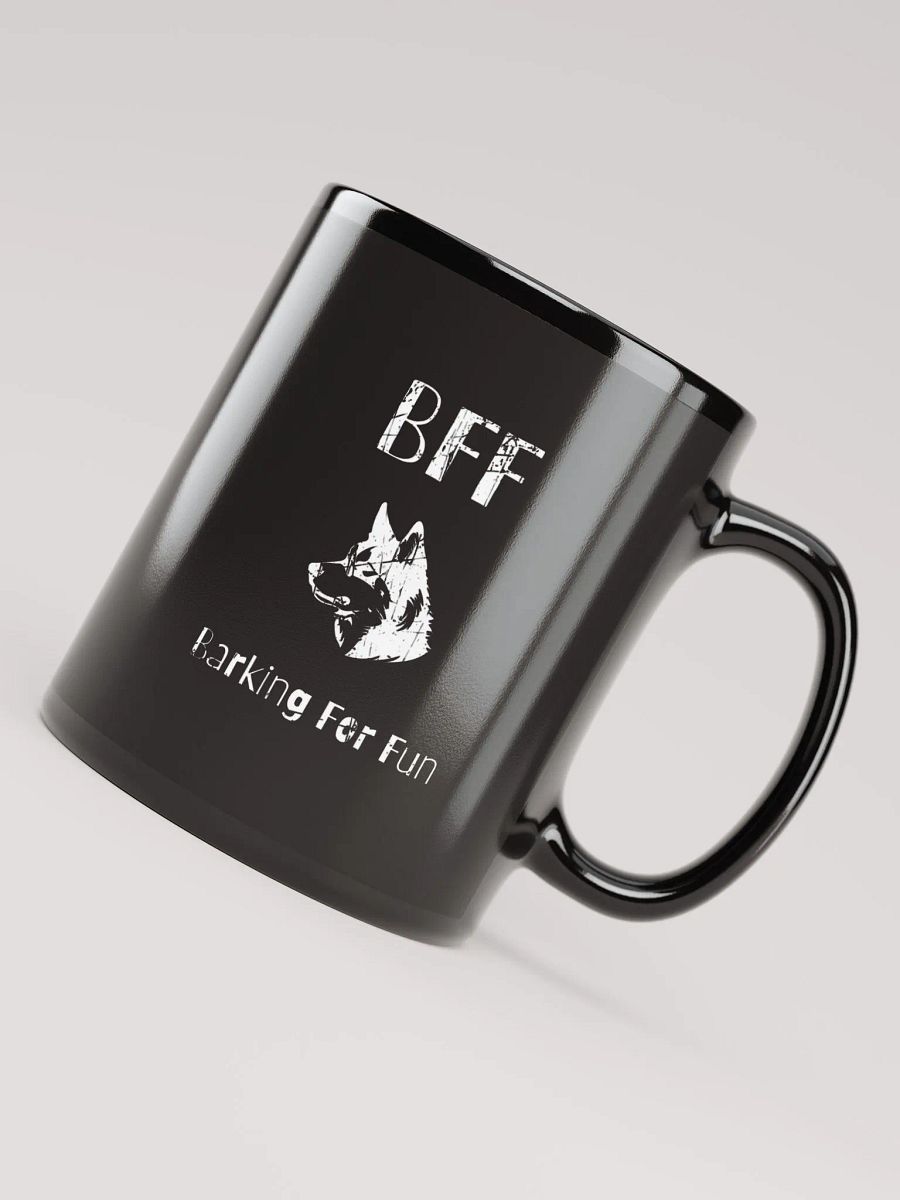 Siberian husky BFF Barking for fun, noisy dog, funny pun, cute joke, ambidextrous right-handed left-handed tea coffee mug product image (4)