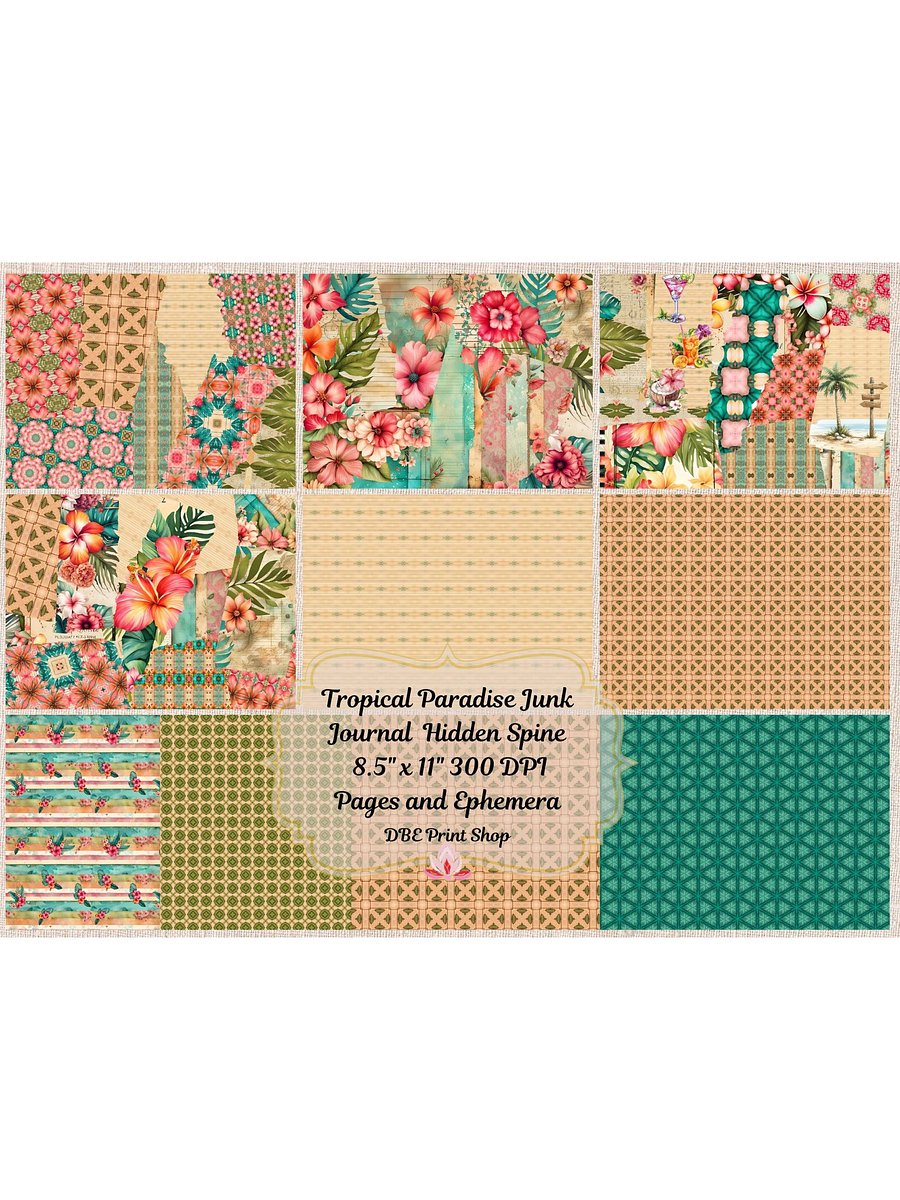 Tropical Paradise Travel Junk Journal w/Hidden Spine product image (3)