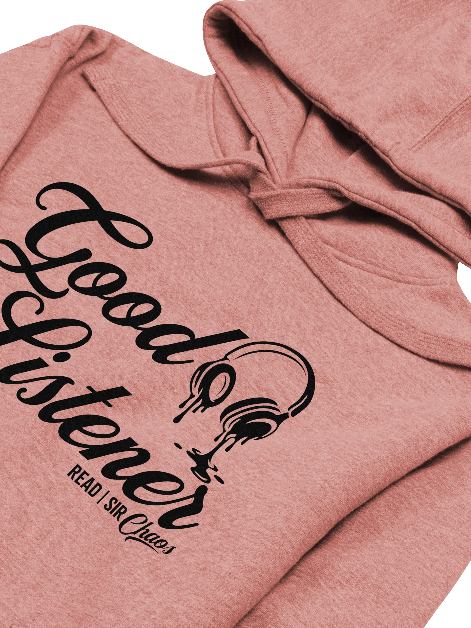 Good Listener Hoodie Black Text product image (3)
