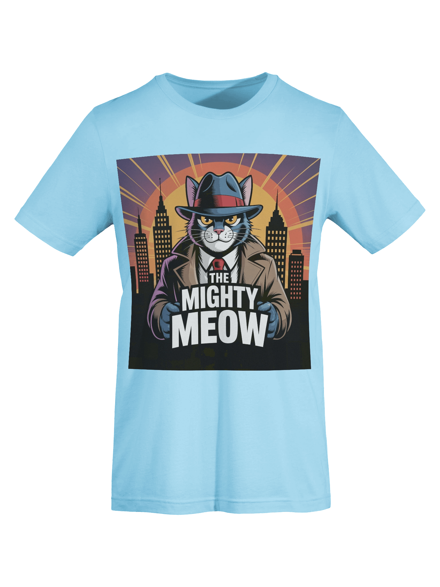 The Mighty Meow Trench Coat Cat T-Shirt product image (33)