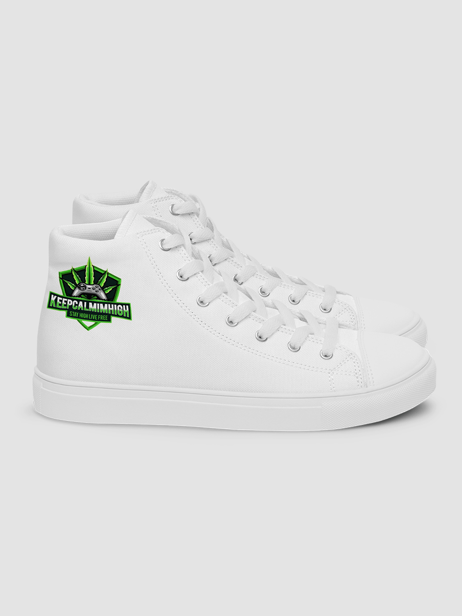 [keepcalmimhigh] Women's High Top Canvas Shoes product image (3)