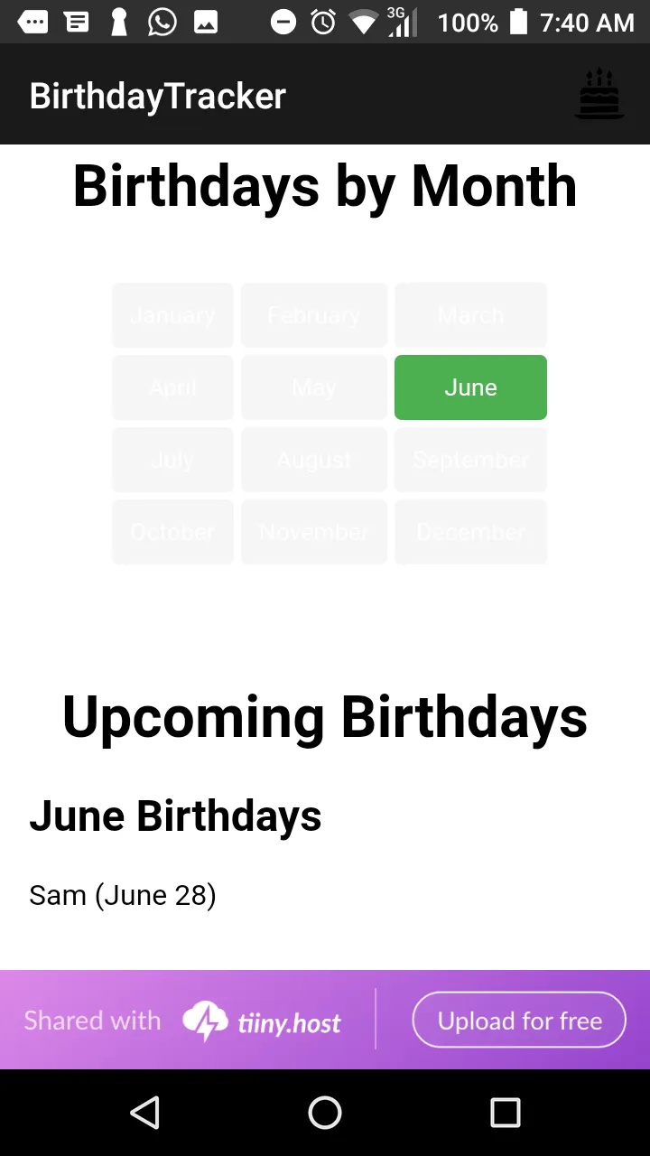Birthday Tracker v1.0 Mobile App product image (2)
