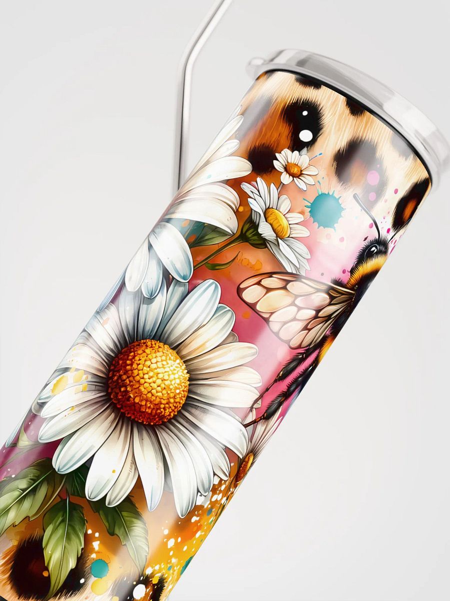 Bee Blooms & Leopard Tumbler: Sip with Style! product image (6)