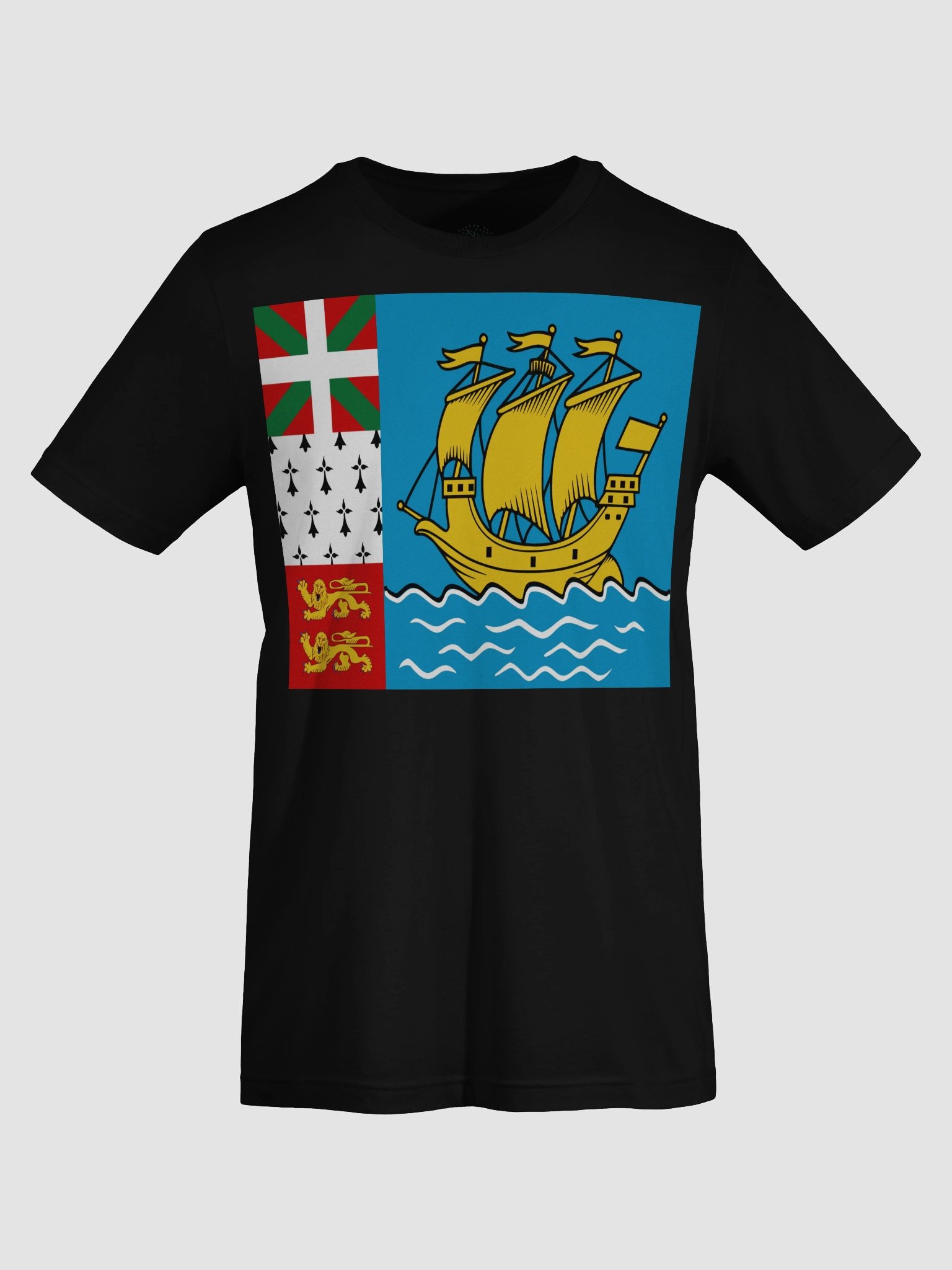 Exclusive Saint Pierre and Miquelon Flag T-Shirt – Unisex Supersoft Comfort | TDS Music product image (73)