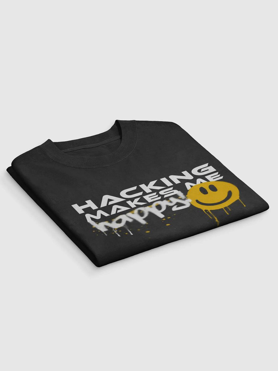 Hacking Makes Me Happy! T-Shirt (Yellow) product image (3)