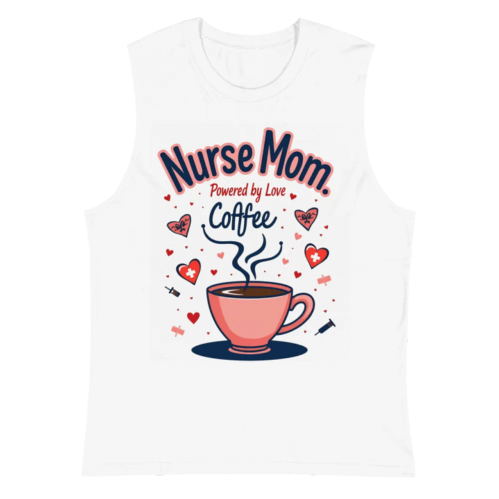 Love Coffee Nurse Mom Muscle Tank product image (2)