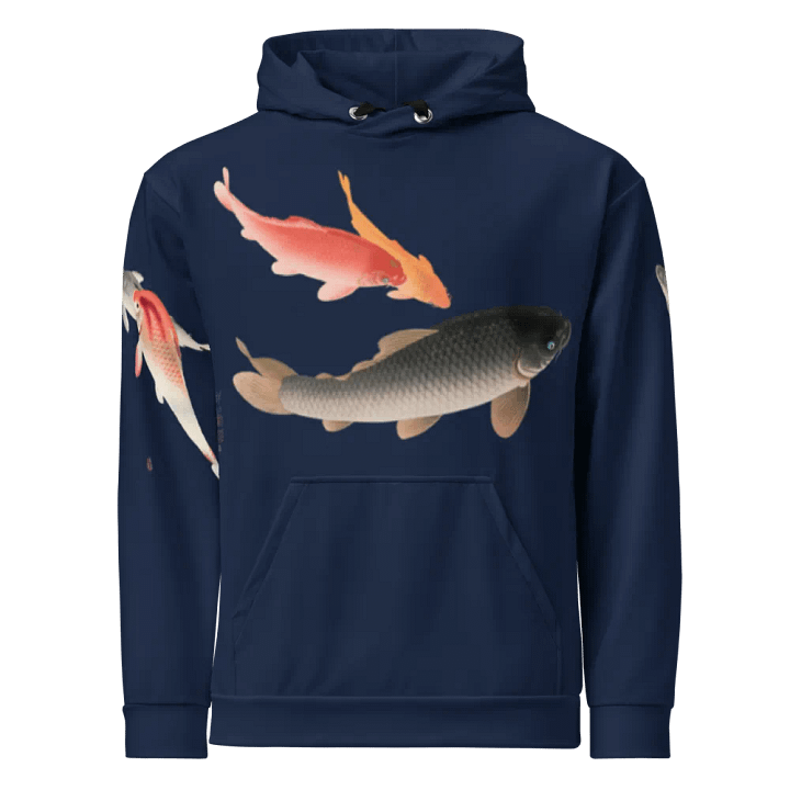 Common and Golden Carp All-Over Print Recycled Unisex Hoodie product image (1)