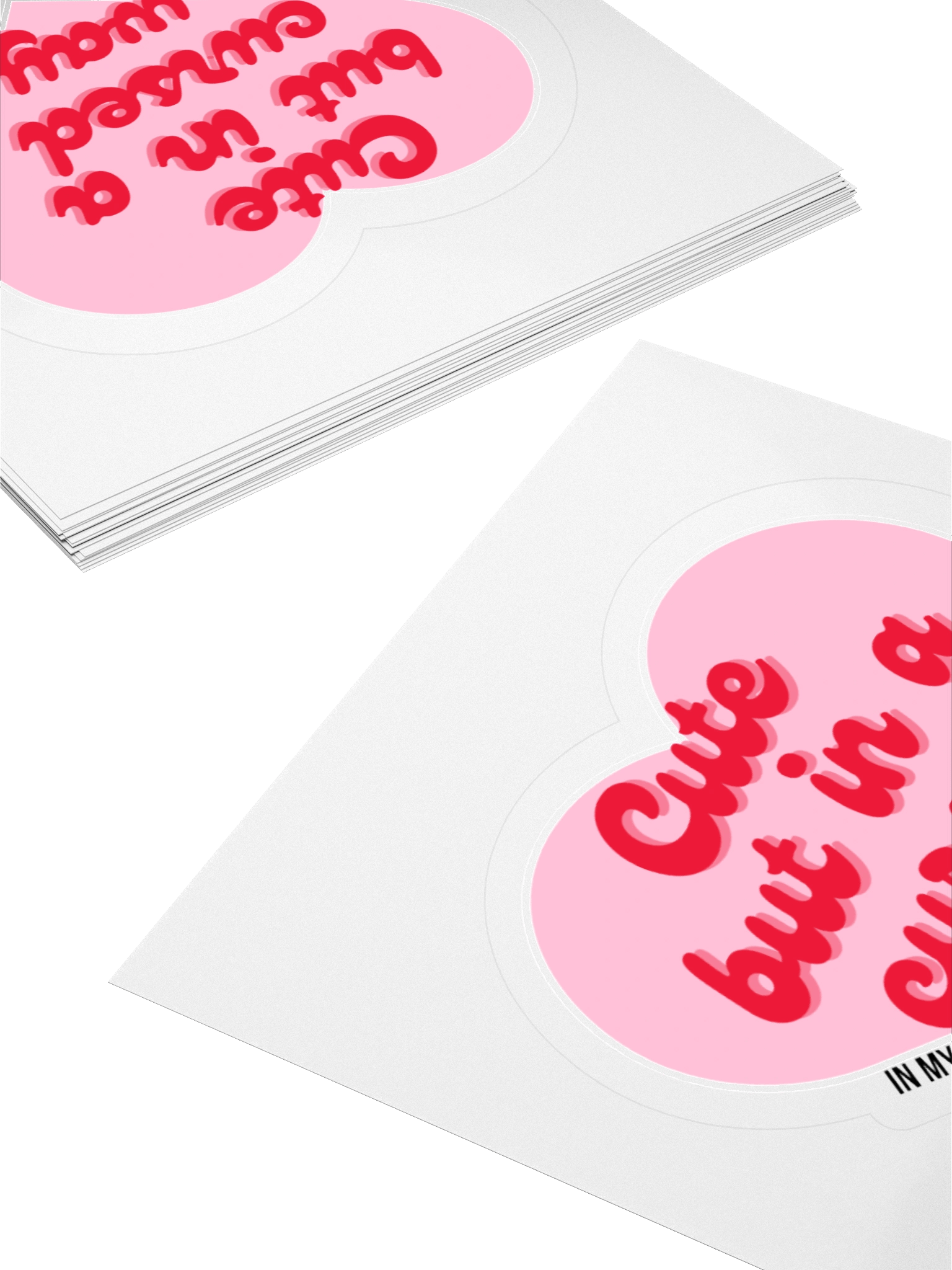 'Cute but in a cursed way' Sticker product image (4)