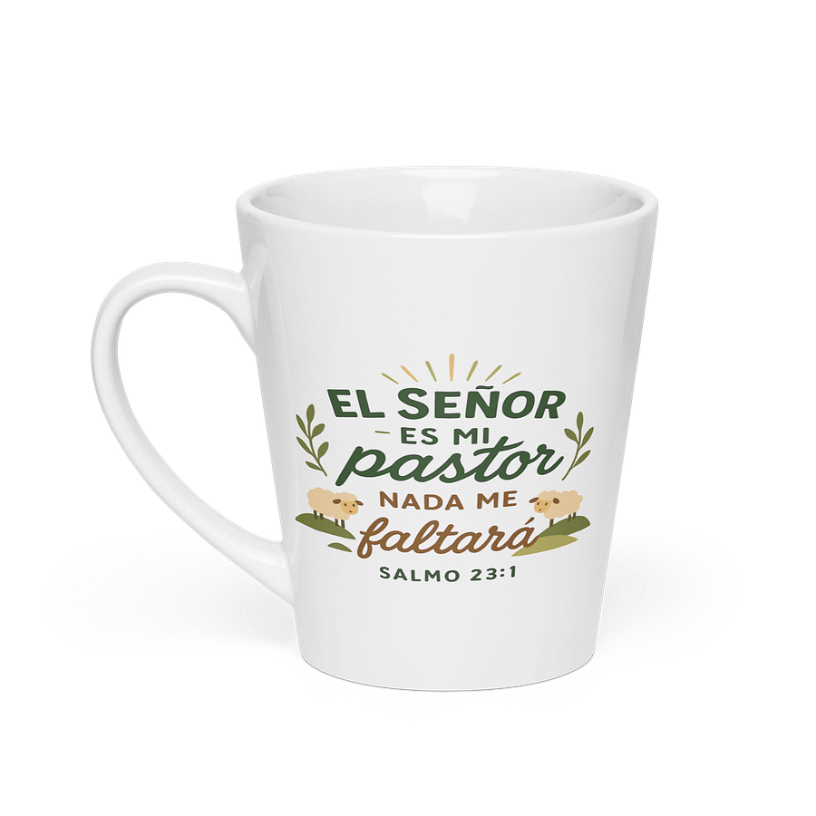 Latte Mug – “El Señor es mi Pastor” – Spanish Christian Design product image (1)
