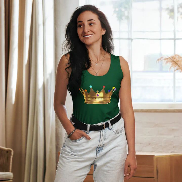 Queendom Beautiful Women Crown Tank Top/Green( TM) product image (1)