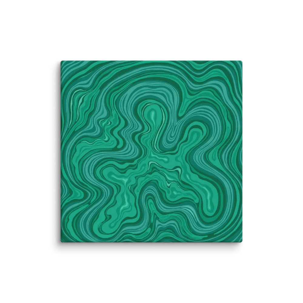 Verdant Swirls Canvas Art - Stone No. 7 product image (1)