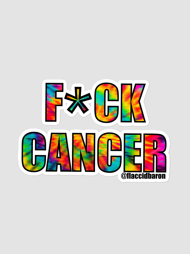 F*CK CANCER TIE-DYE STICKER product image (1)