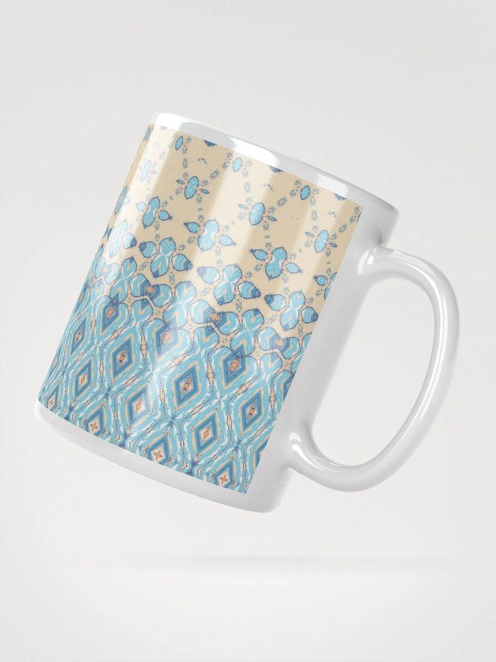 Blue & Cream Diamond Metamorphosis Ceramic Mug product image (2)