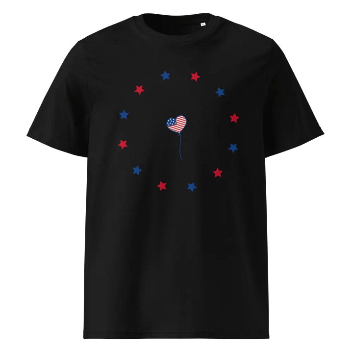 Patriotic USA Flag Design Paddle Racquet T-Shirt product image (1)