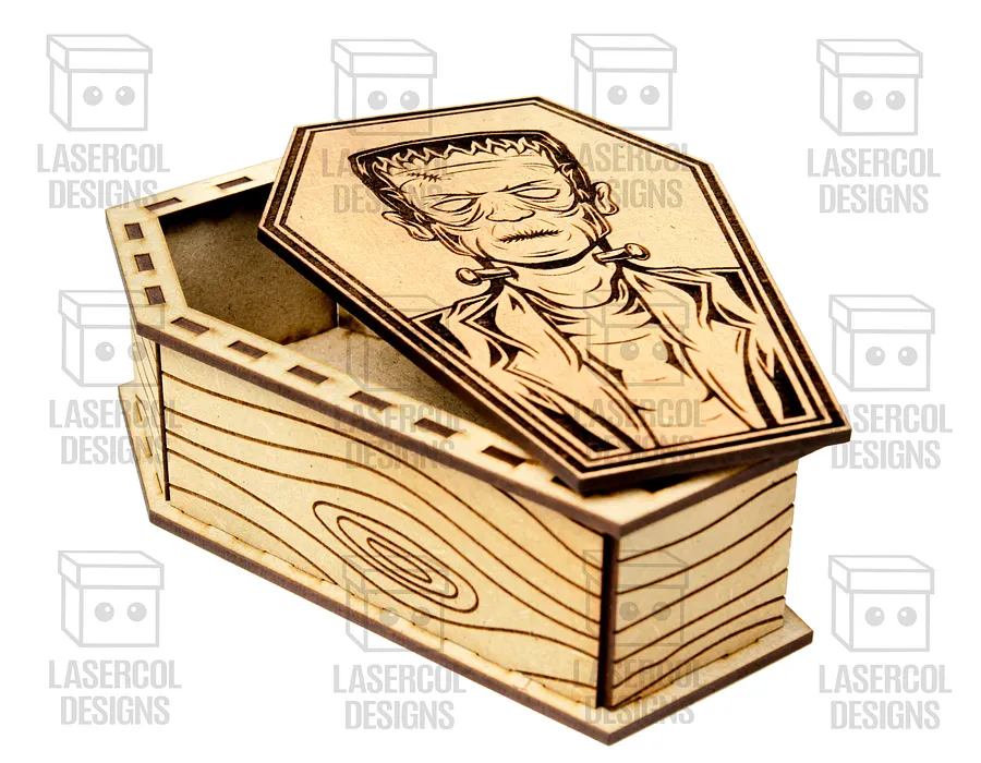 Halloween Coffin Box Set 2 (2 Sizes) - Laser Cut Files product image (5)