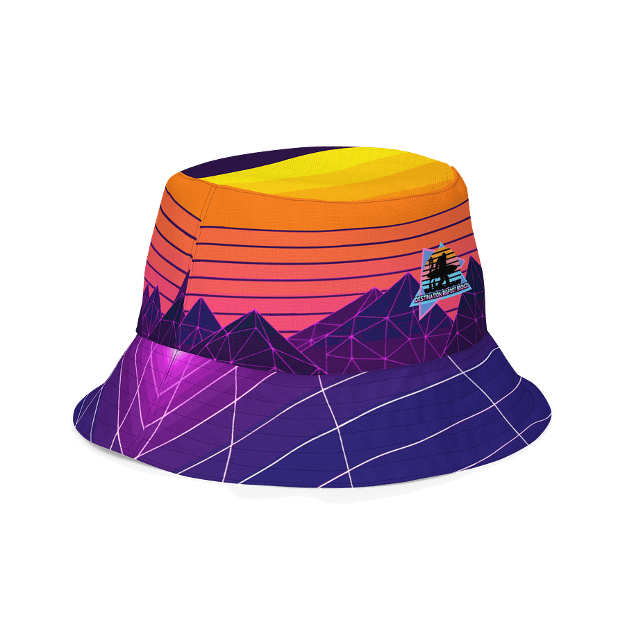 Synthwave/Bigfoot Monogram All-Over Print Reversible Bucket Hat product image (5)