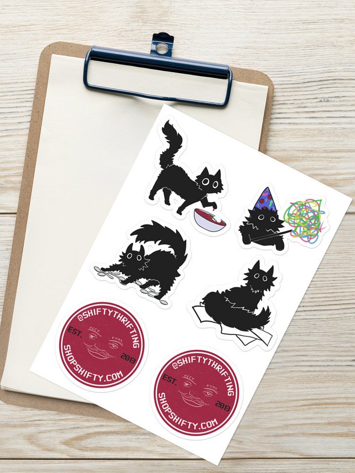 my CAT kiss cut sticker sheet product image (2)