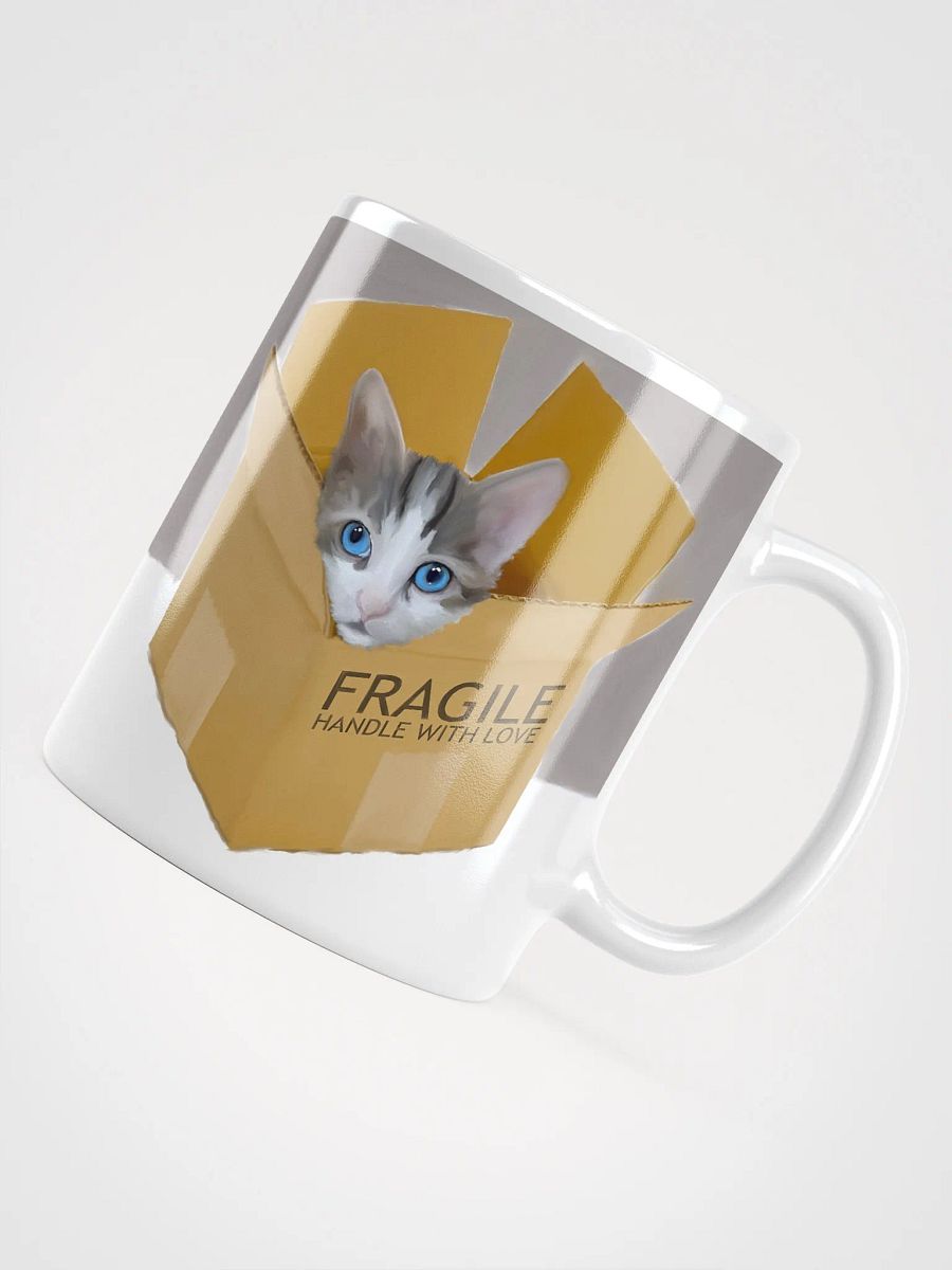 Handle With Love White Kitten Mug product image (7)