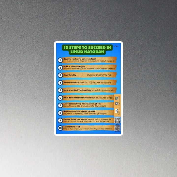 Magnet - 10 Steps to Succeed in Limud HaTorah product image (2)