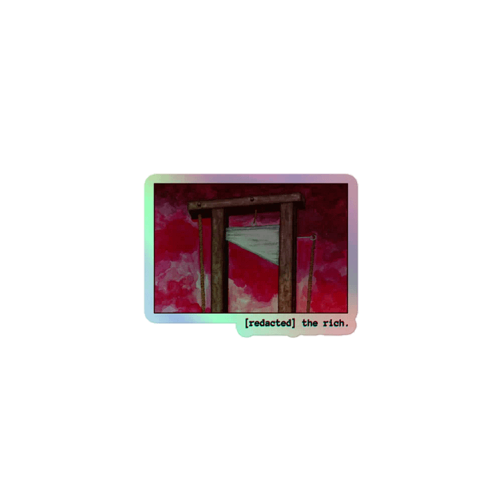 [REDACTED] THE RICH holographic die-cut sticker product image (1)