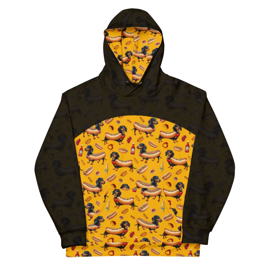 Dachshund Delight All-Over Hoodie (Obsidian) product image (11)