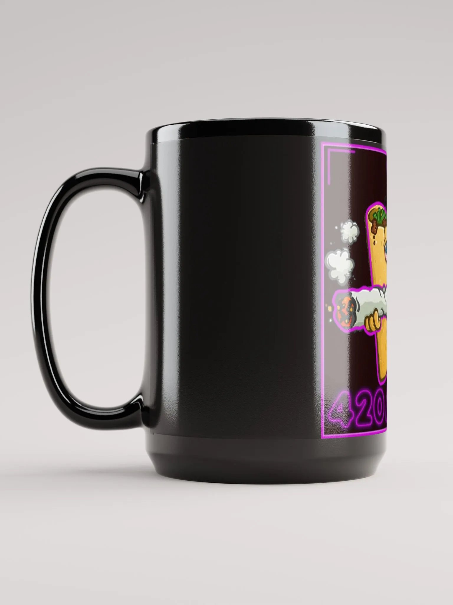 420 Alert Taco Black Glossy Mug product image (6)