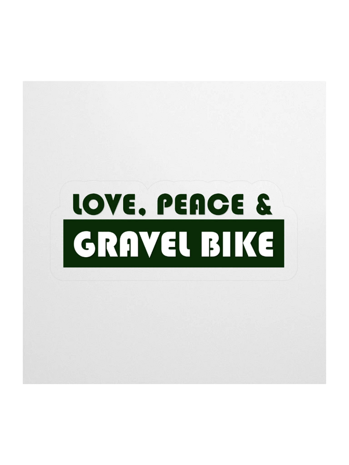 Love Peace and Gravel Bike sticker product image (1)