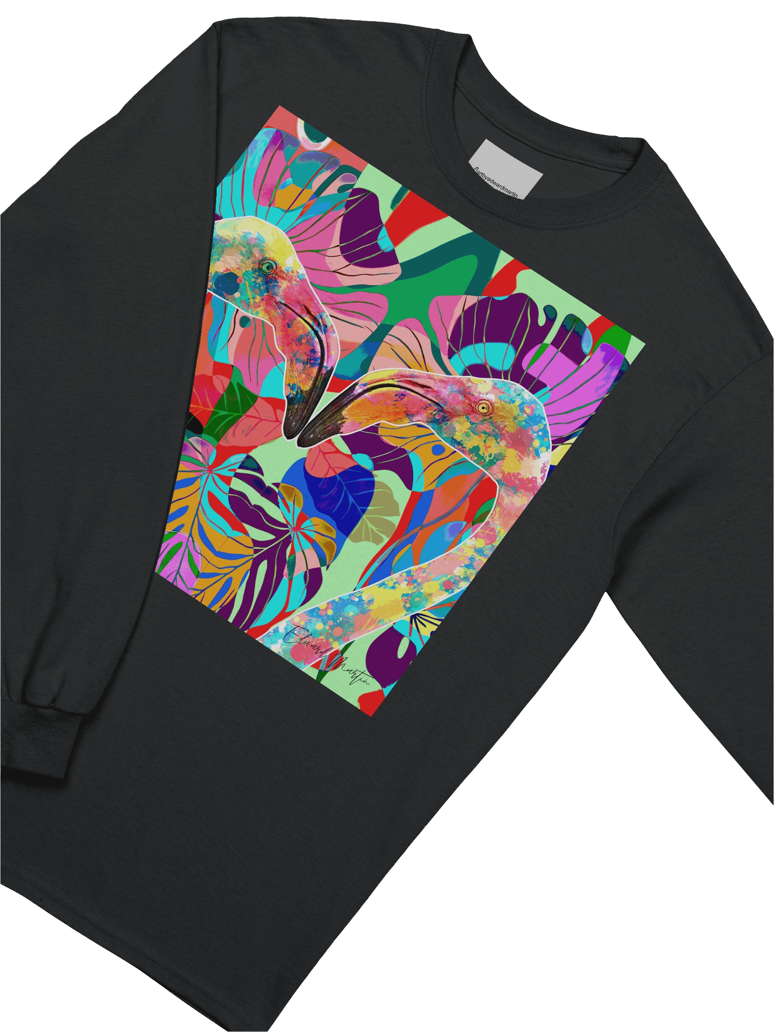 Tropical Flamingo Paradise Long Sleeve Tee product image (1)