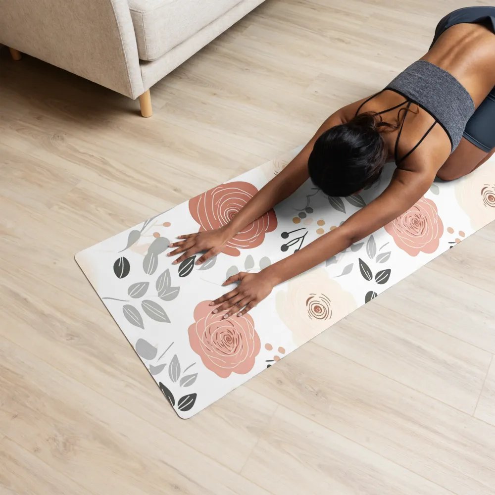 Antique Rose Doodle Yoga Mat product image (12)