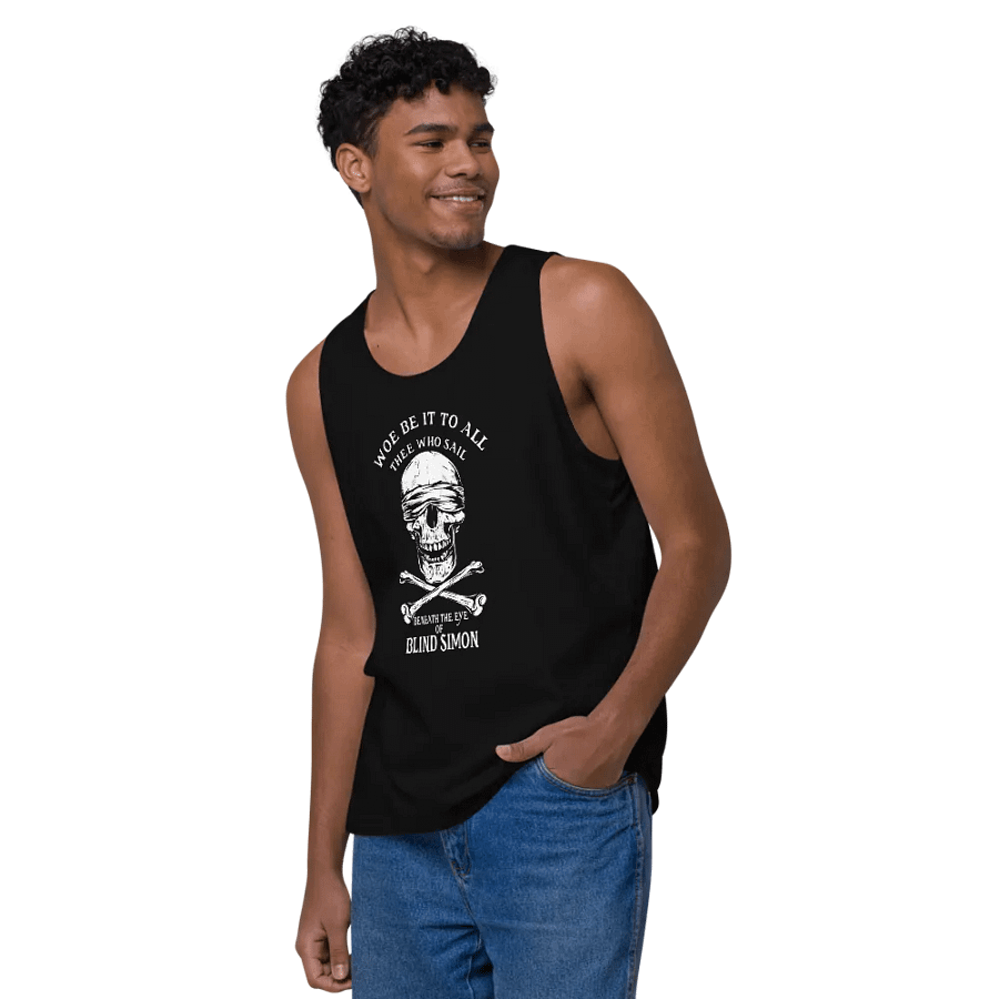Blind Simon Unisex Tank Top - Blue Infinity product image (8)
