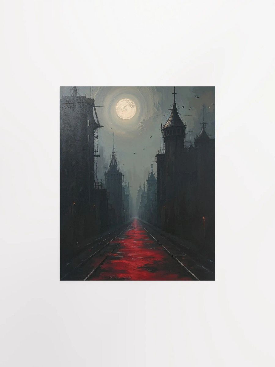 Moonlit Gothic Cityscape Poster product image (10)