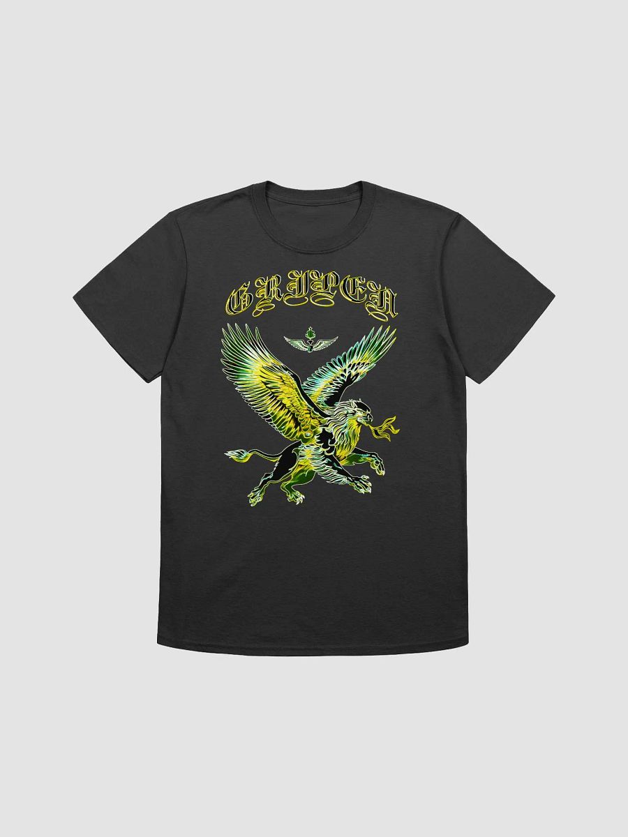 Gripen Flying Green//Griffin/Gildan 64000 Unisex Softstyle T-Shirt by Gildan Printed on demand (DTFX) by DUBOW product image (1)