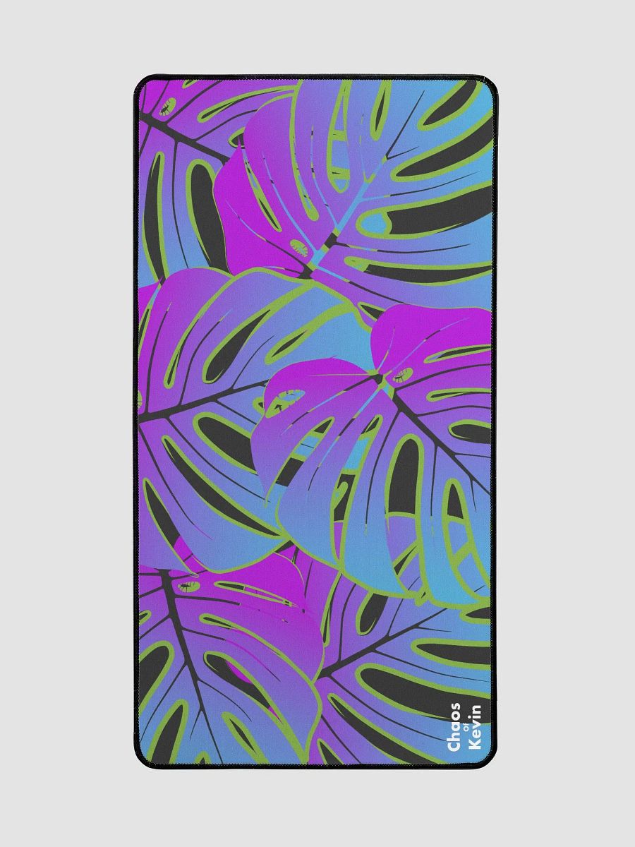 Dark Mode Vibrant Monstara Leaf Desk Mat product image (2)