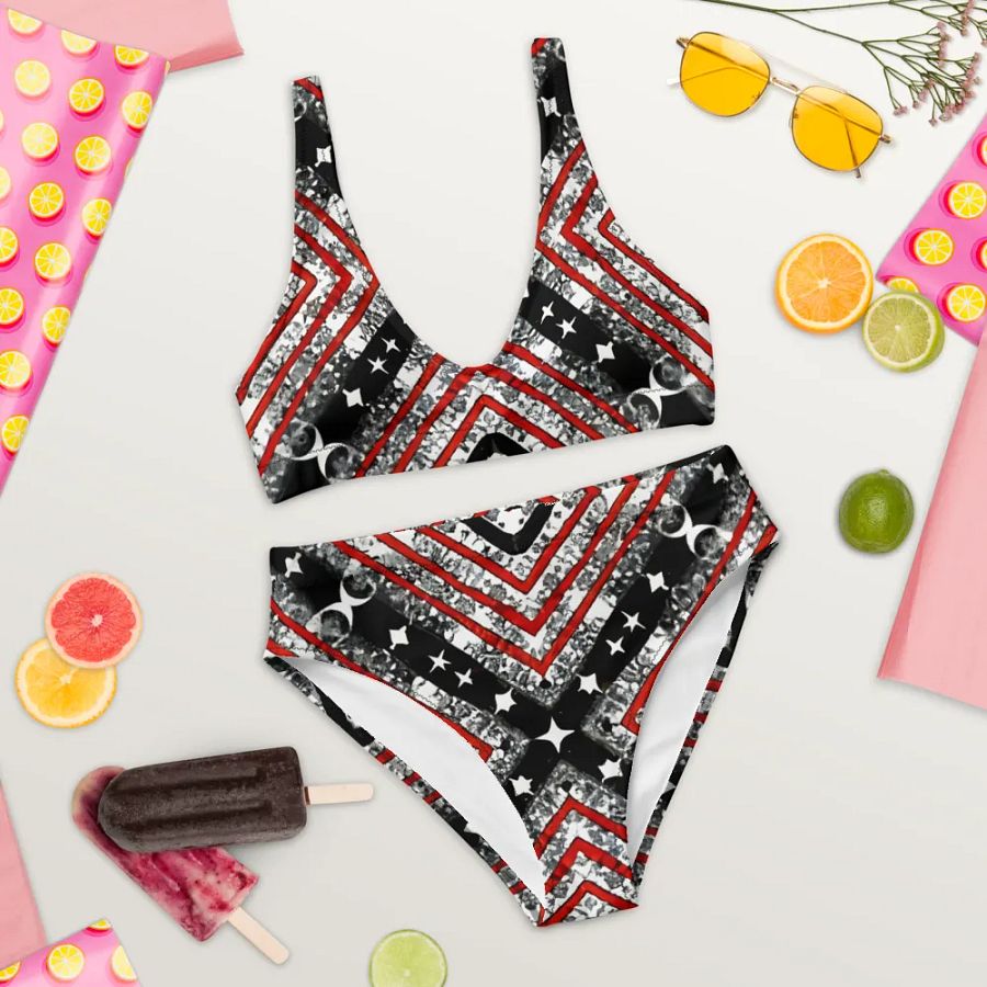 Black/Silver and Red Stars and Stripes Bikini product image (10)