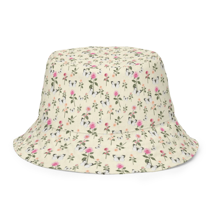BEES & BLOOMS & BUTTERFLIES GARDEN Reversible Bucket Hat - Designer Gartenhut für Bienenfreunde product image (1)