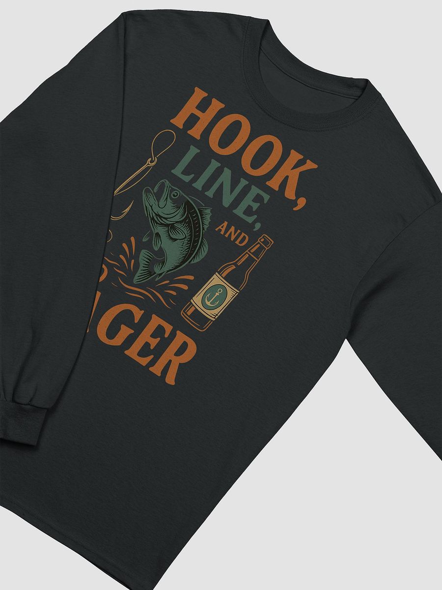 Long Sleeve Fishing Shirt – Hook, Line, & Lager Graphic Tee product image (7)