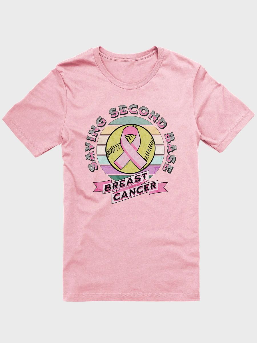 Saving Second Base Breast Cancer Softball T-Shirt product image (22)