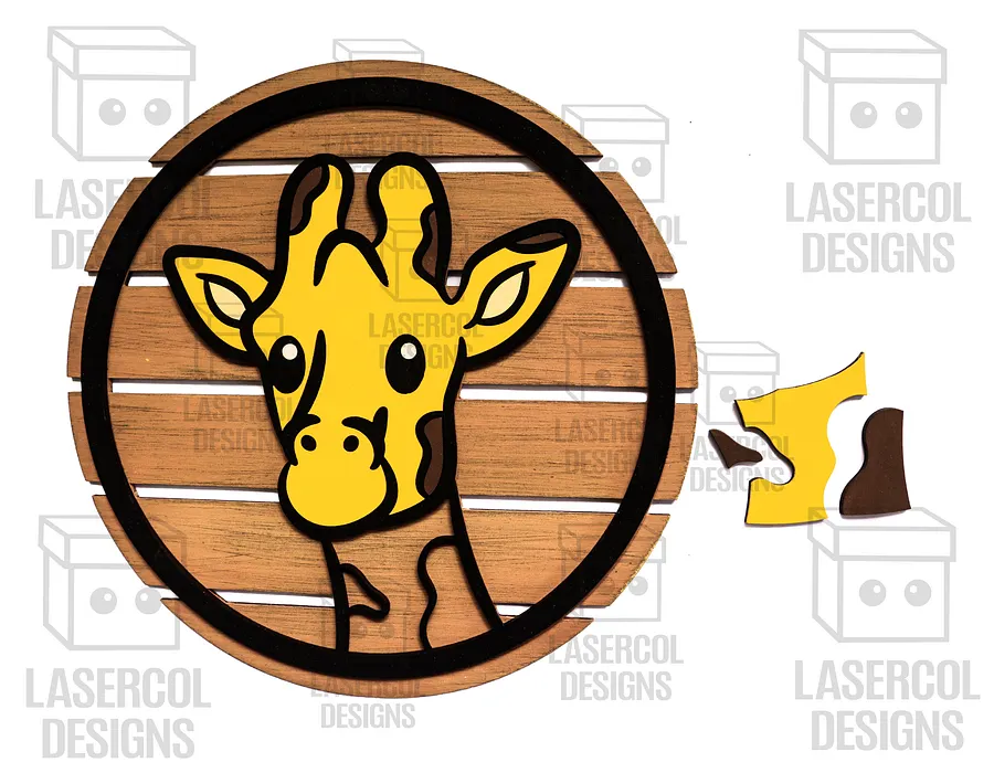 Animals DIY Paint Kit Puzzle Set 2 - Laser Cut Files product image (7)