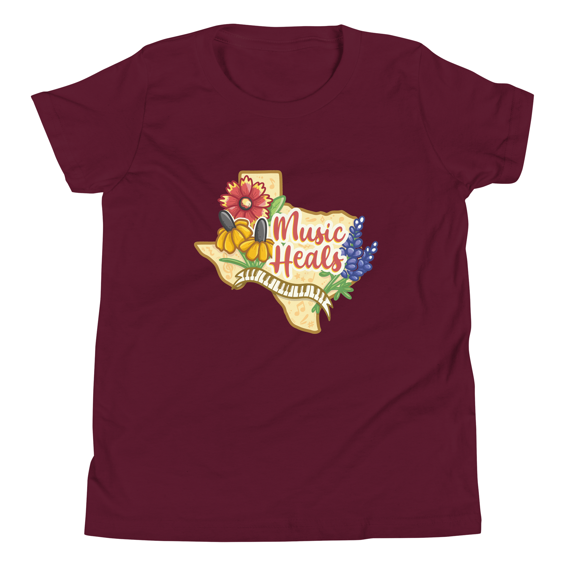 "Music Heals" Youth Cotton T-Shirt product image (10)